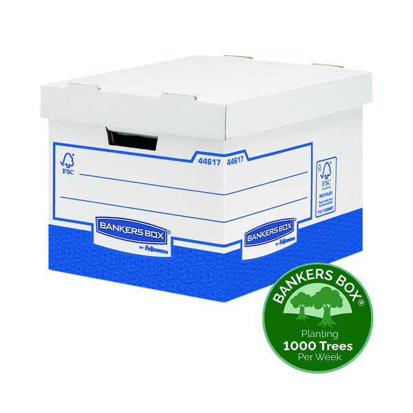Fellowes Basics Heavy Duty Storage Box Standard (Pack of 10) BB72105