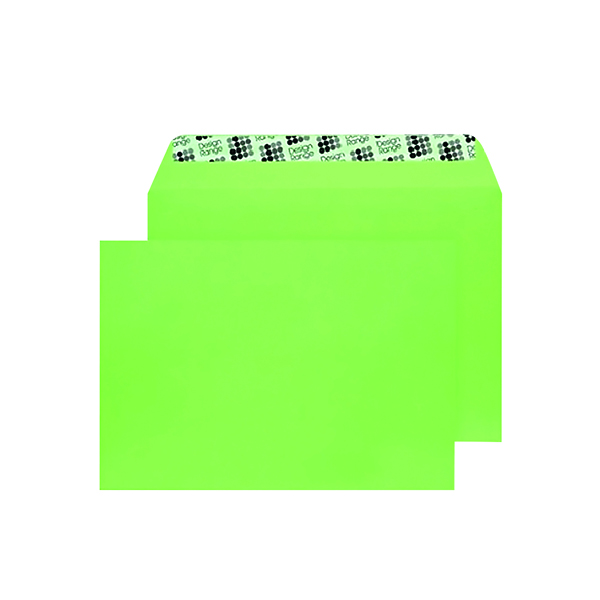 C5 Wallet Envelope Peel and Seal 120gsm Lime Green (Pack of 250) BLK93018