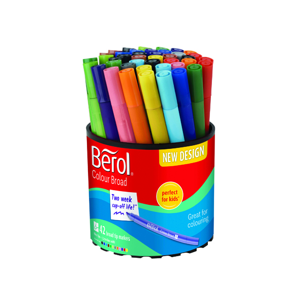 Berol Colourbroad Pen Assorted Water Based Ink (Pack of 42) CBT S0375970