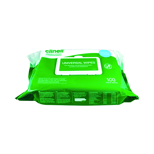 Clinell Universal Wipes BCW100 (Pack of 100) CM1907