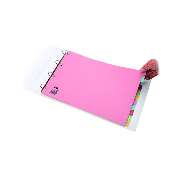 Elba+10-Part+Card+Divider+Recycled+Manilla+A3+Assorted+100080772