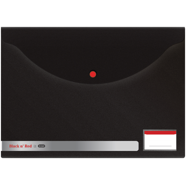 Elba Black n Red Snap Wallets A4 (Pack of 5) 400051532