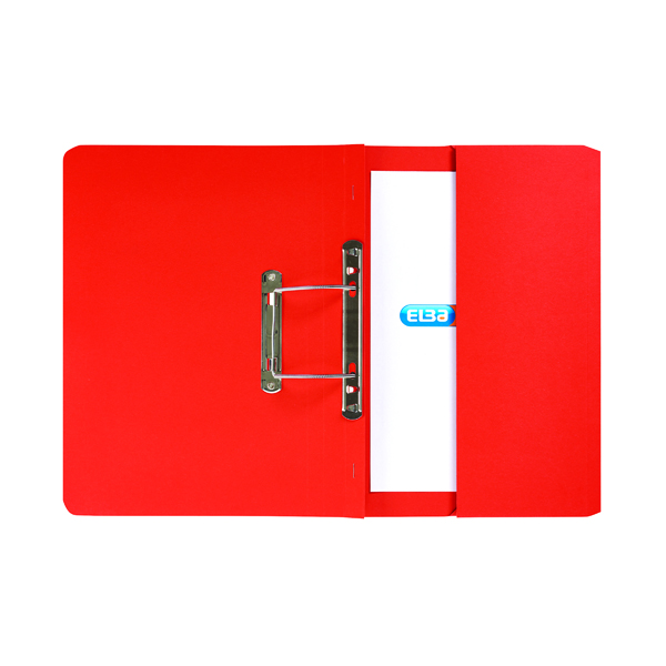 Elba Strongline Spring Pocket File Foolscap Red (Pack of 25) 100090278