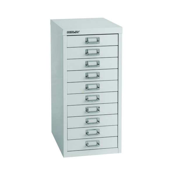 Bisley 10 Drawer A4 Cabinet Grey H2910nl 073 Eks Office Equipment