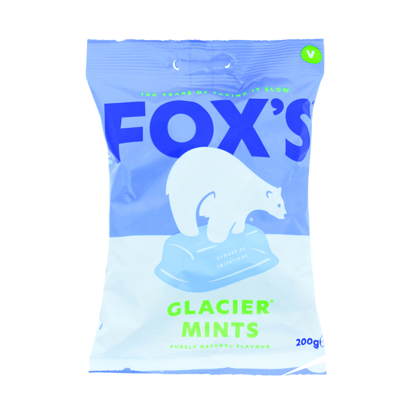 Foxs Glacier Mints Sharing Bag 200g (No artifical colours or flavours) (Pack of 12) 0401004