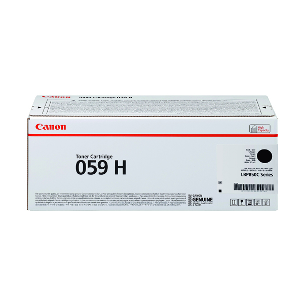 Canon 059H Black High Yield Laser Toner Cartridge 3627C001