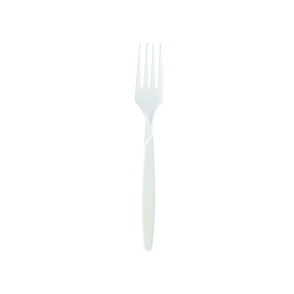 Heavy Duty Plastic Forks 178mm White (Pack of 100) 182WHBAG