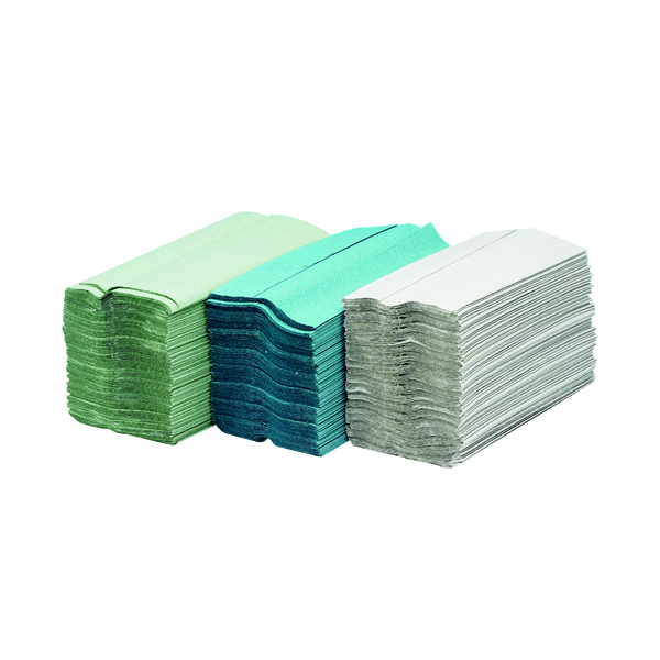 Maxima Green C-Fold Hand Towel 2-Ply White (Pack of 15)x160 Sheets KMAX5052