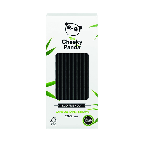 Cheeky Panda Bamboo Paper Straw Black (Pack of 250) 0111130