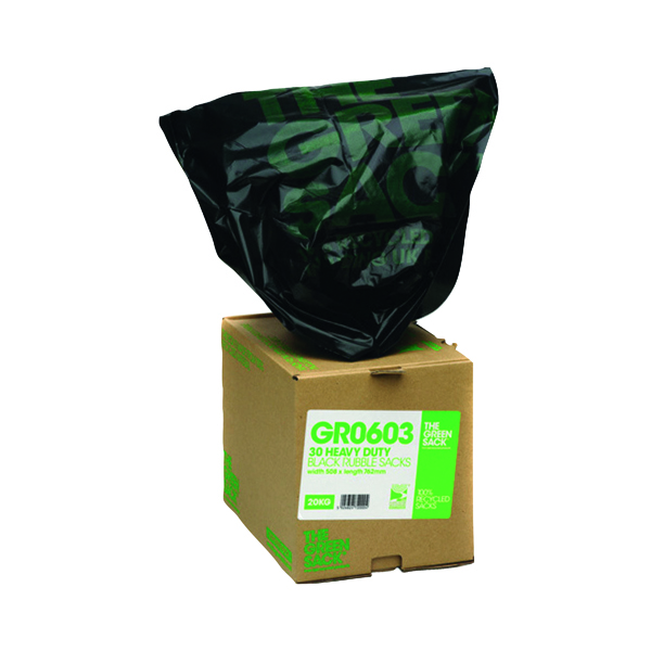 The Green Sack Rubble Sack in Dispenser Black (Pack of 30) VHP GR0603
