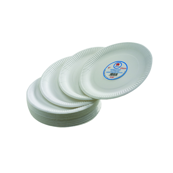 Paper Plates Disposable 180mm [Pack 100]