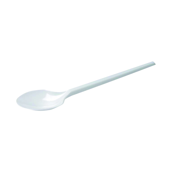 Plastic Dessert Spoon White (Pack of 100) 0512002