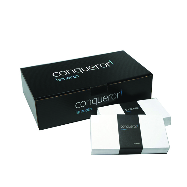 Conqueror+Wove+DL+Wallet+Envelope+110x220mm+Brilliant+White+%28Pack+of+500%29+CWE1007BW