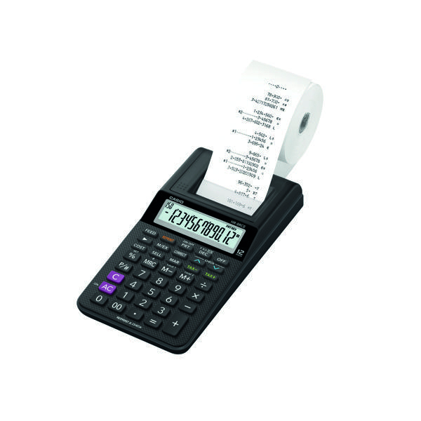 Casio HR-8RCE Printing Calculator Black (Compatible with 58mm printing rolls) HR8 RCE