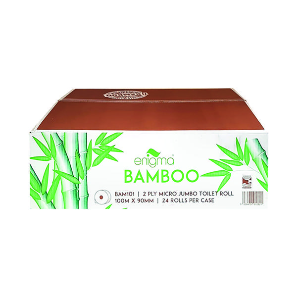 Lucart Toilet Roll Micro Jumbo Bamboo 2-Ply 100m (Pack of 24) BAM101