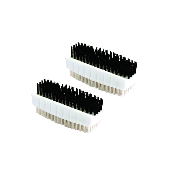 Plastic Nail Brush White (Pack of 2) CL.190/2