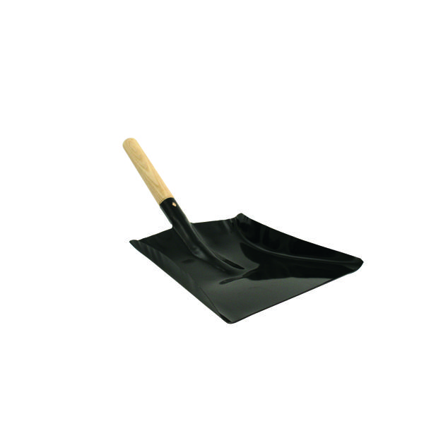 Metal Hand Shovel 9 inch with Wooden Handle Black HS.01