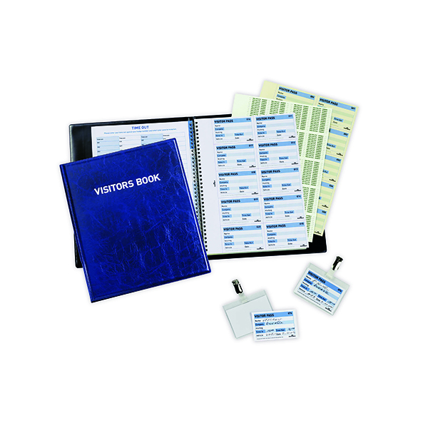 Durable Visitors Book with 100 Badge Inserts 1463/00