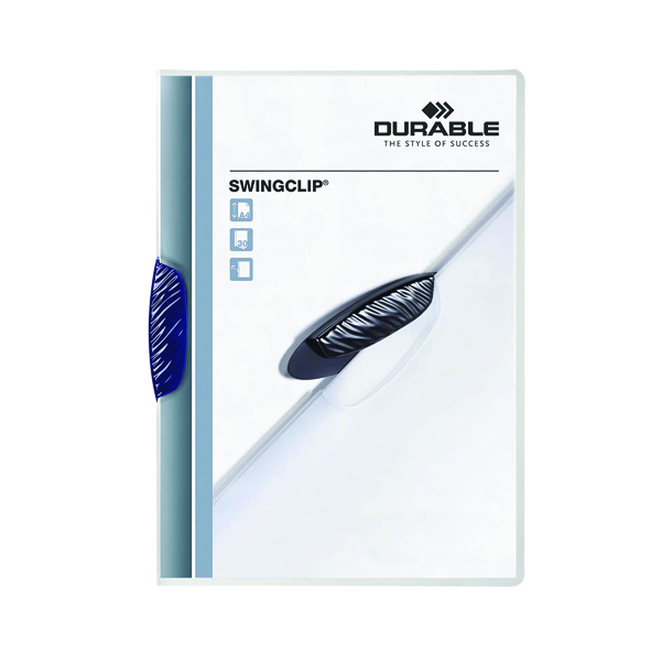 Durable Swingclip Clip Folder A4 Dark Blue (Pack of 25) 2260/07