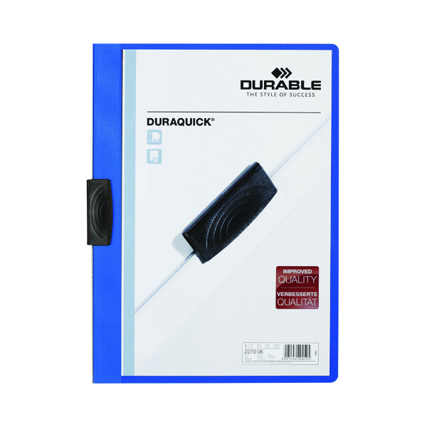 Durable Duraquick Clip Folder A4 Blue (Pack of 20) 2270/06