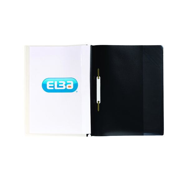 Elba Pocket Report File A4 Black (Pack of 25) 400055036