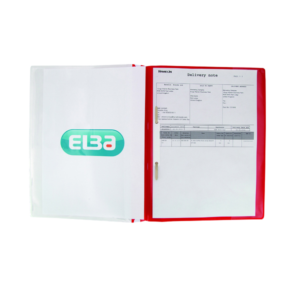 Elba Pocket Report File A4 Red (Pack of 25) 400055038