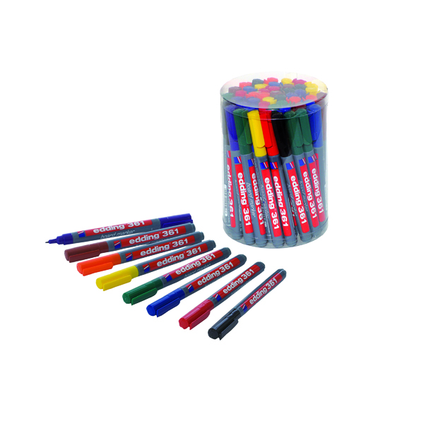 Edding 361 Drywipe Marker Assorted (Pack of 50) CP 43
