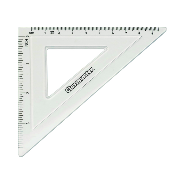 Classmaster 45 Degree Set Square Clear (Pack of 30) S45/30