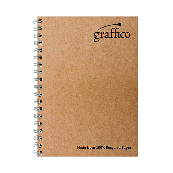 Graffico Recycled Wirebound Notebook 160Pg A4 (Pack of 10) EN07340