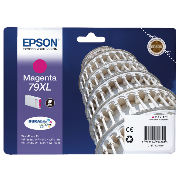 Epson+79XL+High+Yield+Magenta+Inkjet+Cartridge+C13T79034010+%2F+T7903