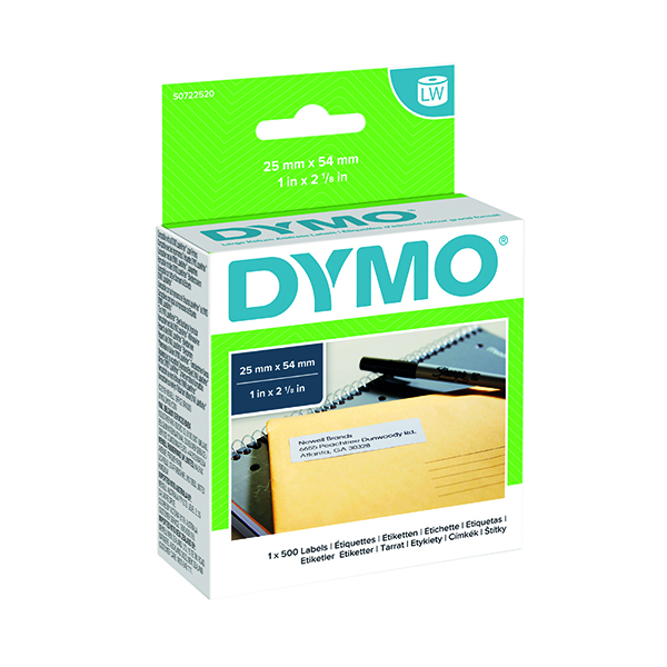 Dymo 11352 LabelWriter Labels 54 x 25mm White (Pack of 500) S0722520