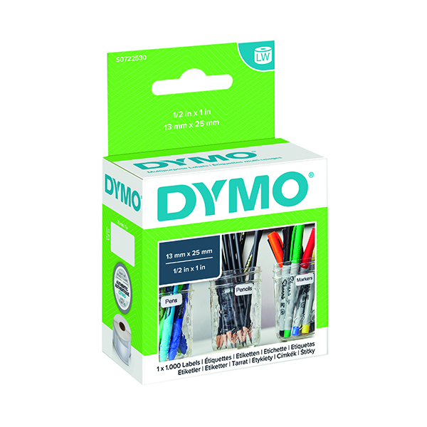 Dymo 11353 LabelWriter White 12 x 24mm Labels (Pack of 1000) S0722530
