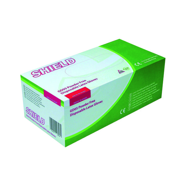 Shield P/F Latex Gloves Small (Pack of 1000) HEA00397