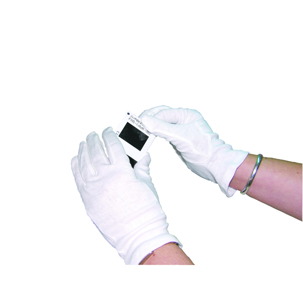 White Knitted Cotton Medium Gloves (Pack of 20) GI/NCWO
