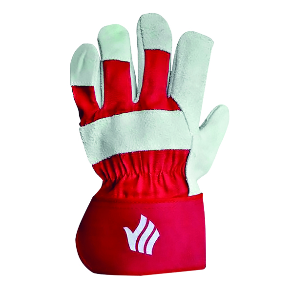 Polyco Premium Rigger Gloves Chrome Selected Leather Red (Pack of 10) LR158R