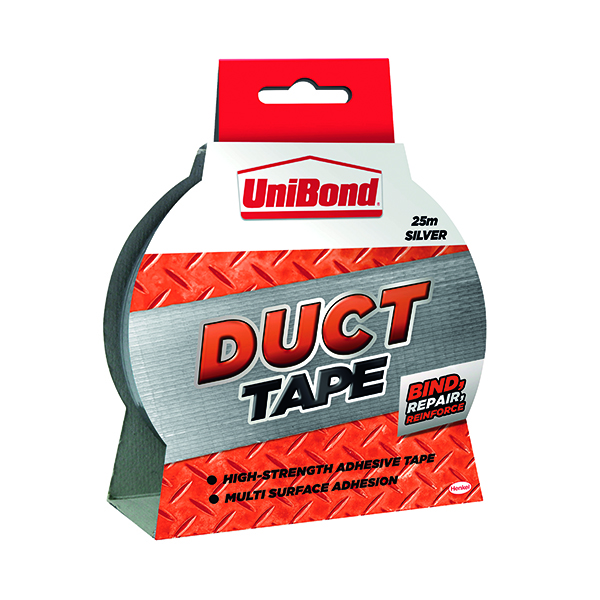 Unibond+Duct+Tape+50mmx25m+Silver+1667753