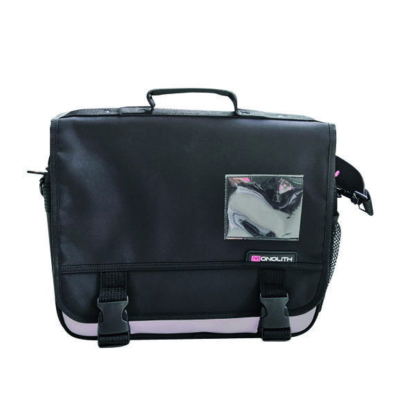 Monolith Microfibre Soft Sided Expanding Flapover Briefcase Black 643547