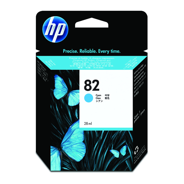 HP+82+Cyan+Inkjet+Cartridge+%28High+Yield%2C+69ml%2C+1%2C430+Page+Capacity%29+C4911A