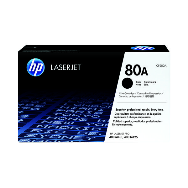 HP+80A+Black+Laserjet+Toner+Cartridge+CF280A