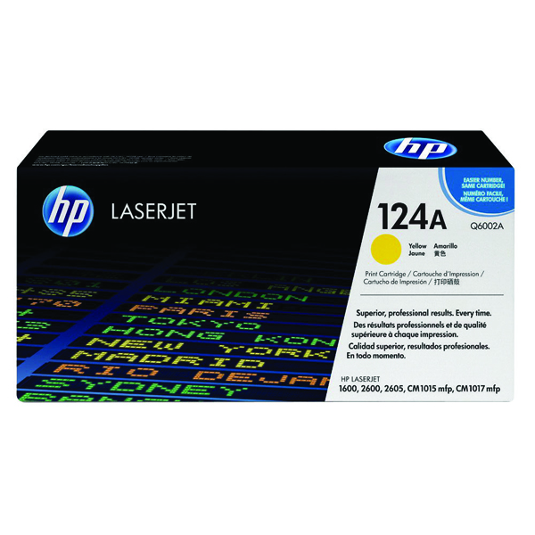 HP+124A+Yellow+Laserjet+Toner+Cartridge+Q6002A