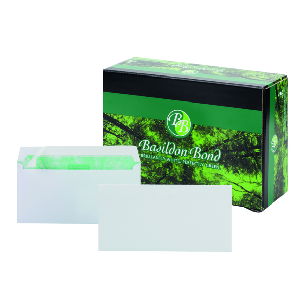 Basildon+Bond+DL+Wallet+Envelope+Plain+White+%28Pack+of+500%29+C80116