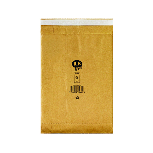 Jiffy Padded Bag Size 4 225x343mm Gold PB-4 (Pack of 100) JPB-4