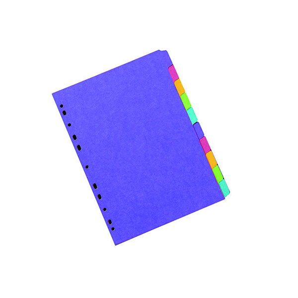 Concord+Divider+10-Part+A4+270gsm+Bright+Assorted+52699%2F526