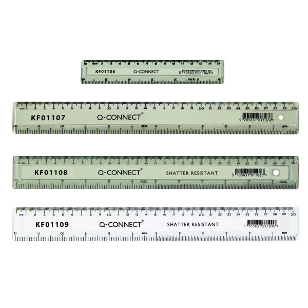 Q-Connect+Clear+150mm%2F15cm%2F6inch+Ruler+KF01106