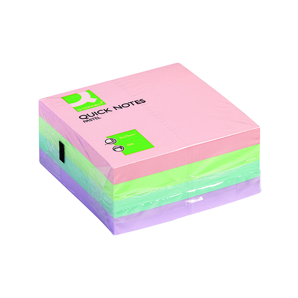 Q-Connect Quick Note Cube 76 x 76mm Pastel KF01347