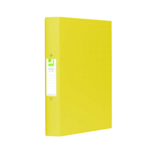 Q-Connect 25mm 2 Ring Binder Polypropylene A4 Yellow (Pack of 10) KF01472