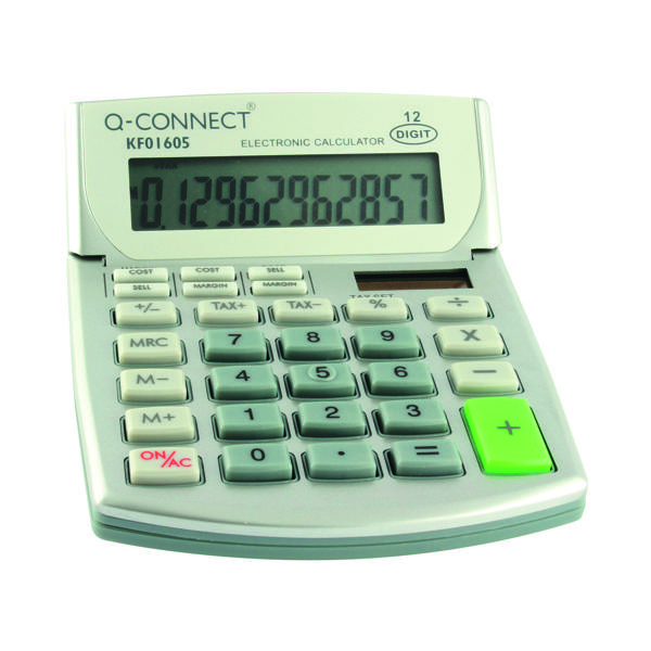 Q-Connect Semi-Desktop Calculator 12-Digit 