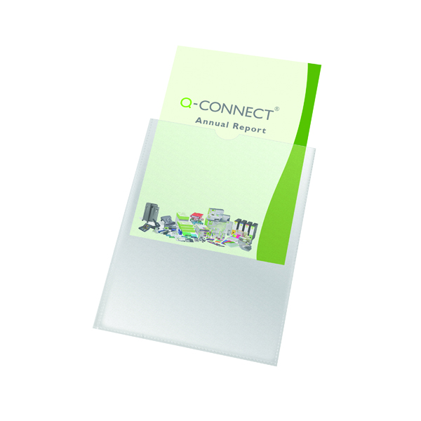 Q-Connect+Card+Holder+Polypropylene+A4+%28Pack+of+100%29+KF01947