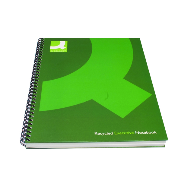 Q-Connect Recycled Wirebound Notebook A5 Green (Pack of 3) KF03732