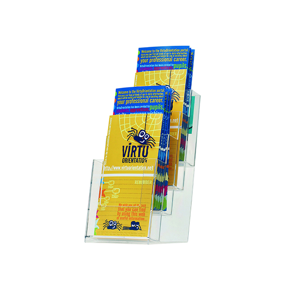 Q-Connect+Four+Pocket+Literature+Holder+1%2F3+A4+KF04186